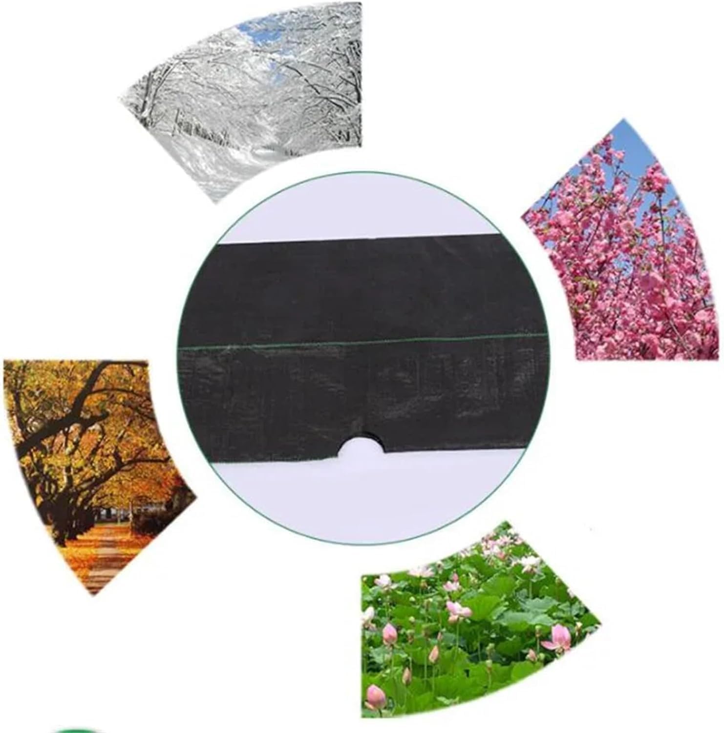 Plant Protection mat Garden Tree Net Fabric Ground Cover Orchard Breathable Protective Mat(90g,10pcs 1x1M)