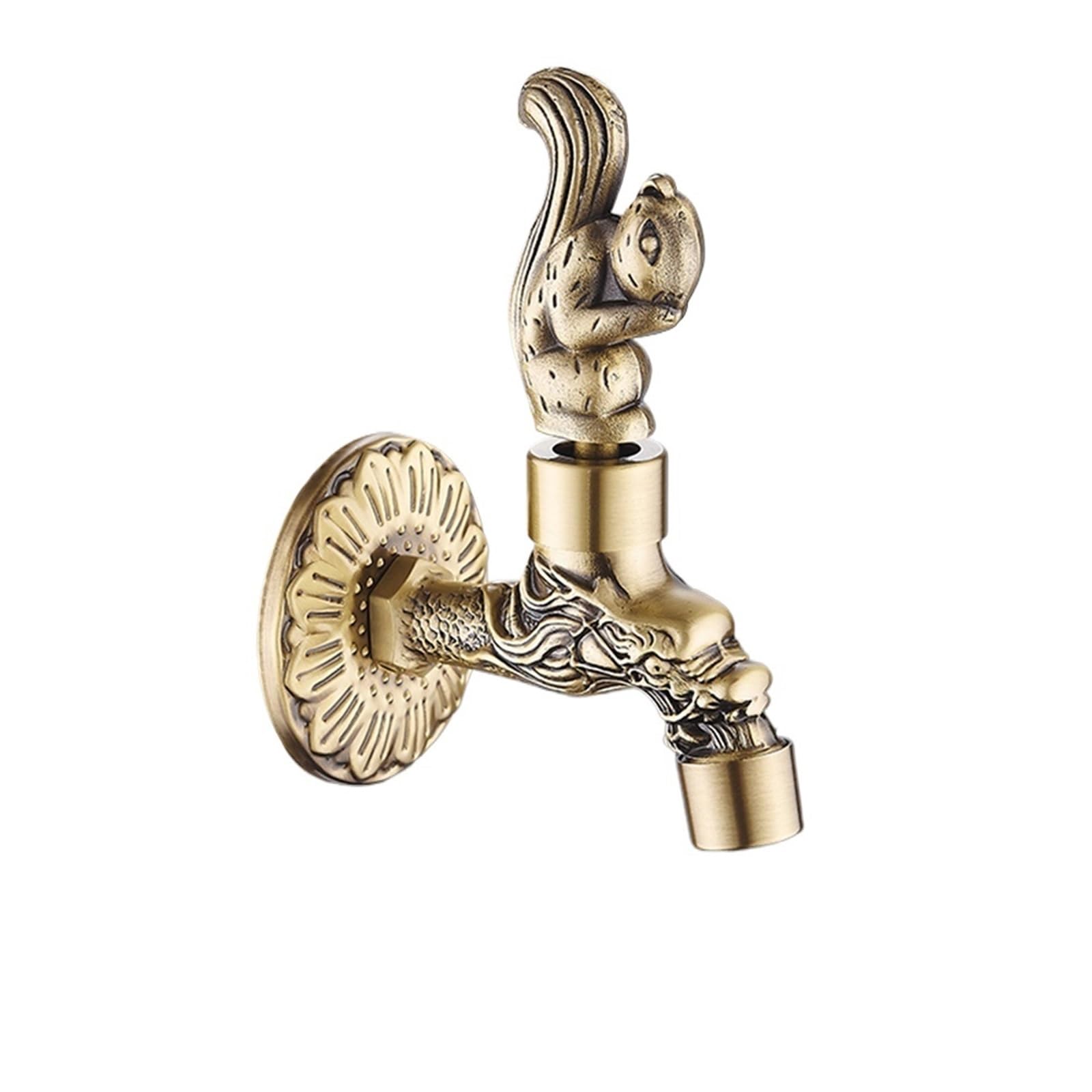 Itrhjtgp Color-09 Outside Tap Garden Faucet Faucet Bronze Dragon Carved Tap Bathroom Mop Faucet Washing Machine Faucet Outdoor Faucet For Garden(Color-09)