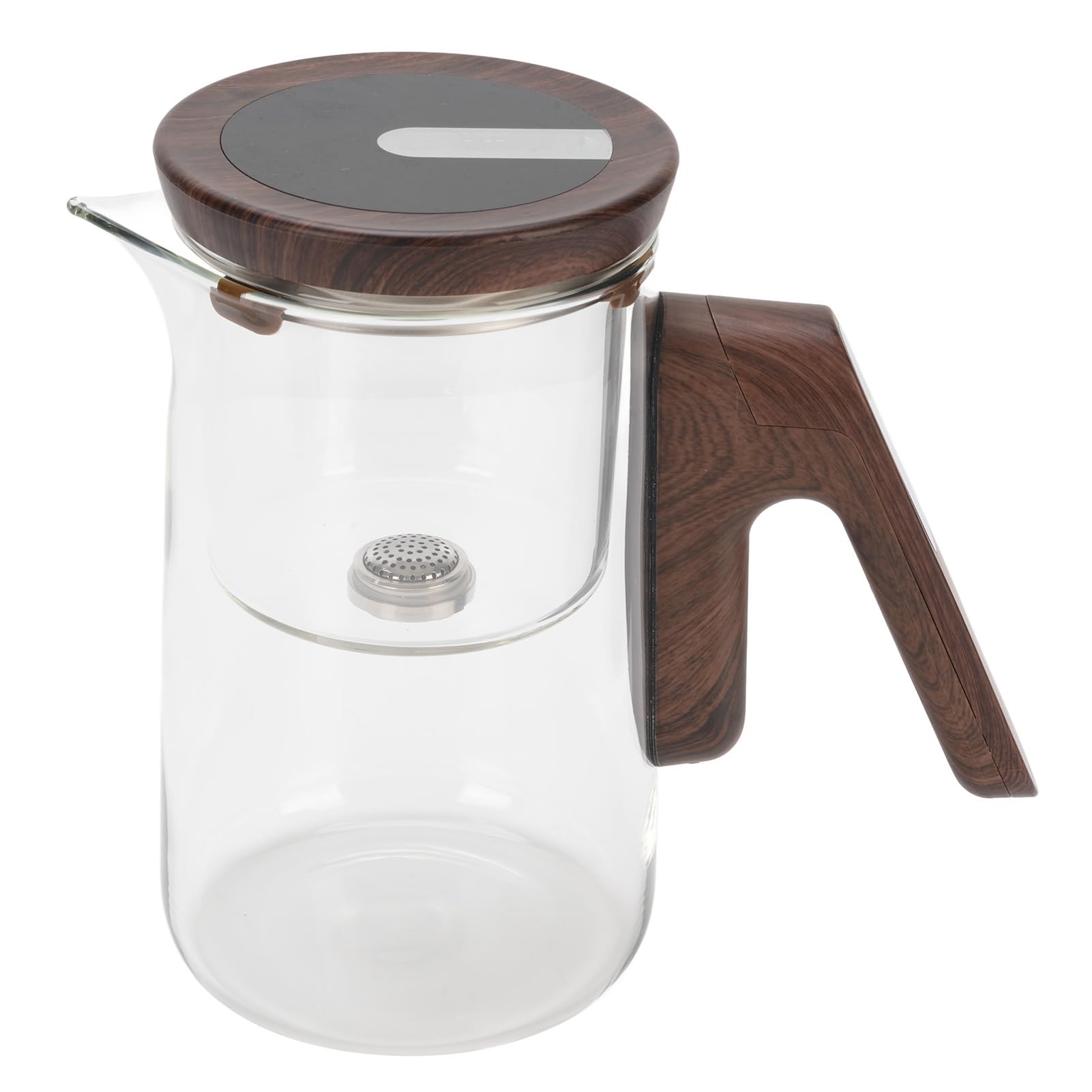 Yinhing Glas-Teekanne, 800 Ml, Magnetische Trennung, Teekanne mit Integriertem Sieb und Timer für Losen Tee und Kräutertees, Elegantes Design für Teeliebhaber