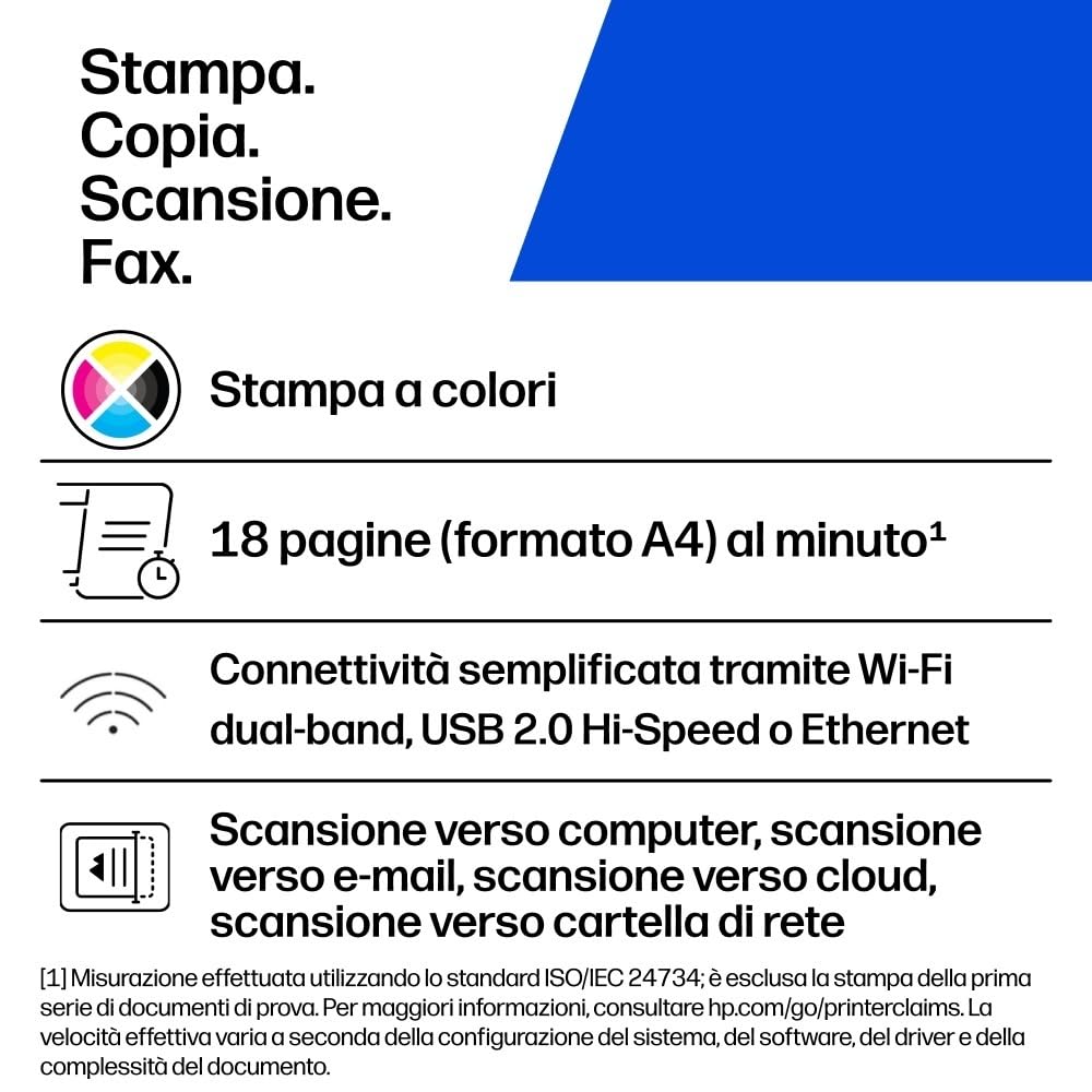 HP Color Laser MFP 179fnw Printer 6HU09A, Bianco