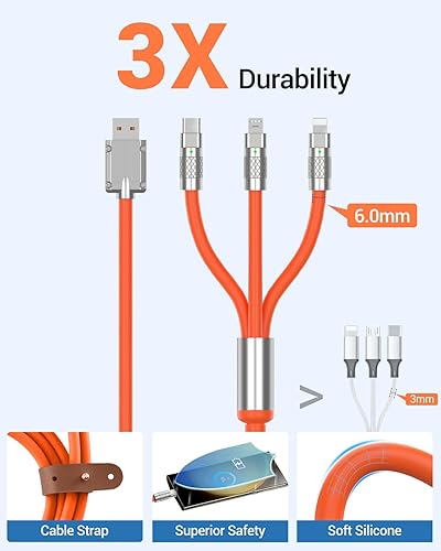 Miniatura 7 de BLAVOR Banco de energía solar de 20000 mAh Cargador inalámbrico de carga rápida de 10 W (negro) más cable de carga múltiple 3 en 1 de 4 pies
