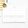 Bliss Collections Minimalist Weekly Planner Tear Off Pad, 50 Undated Sheets, Desk Notepad, Daily Calendar, Task Planner, to Do List, Habit Tracker, 210 x 297 mm