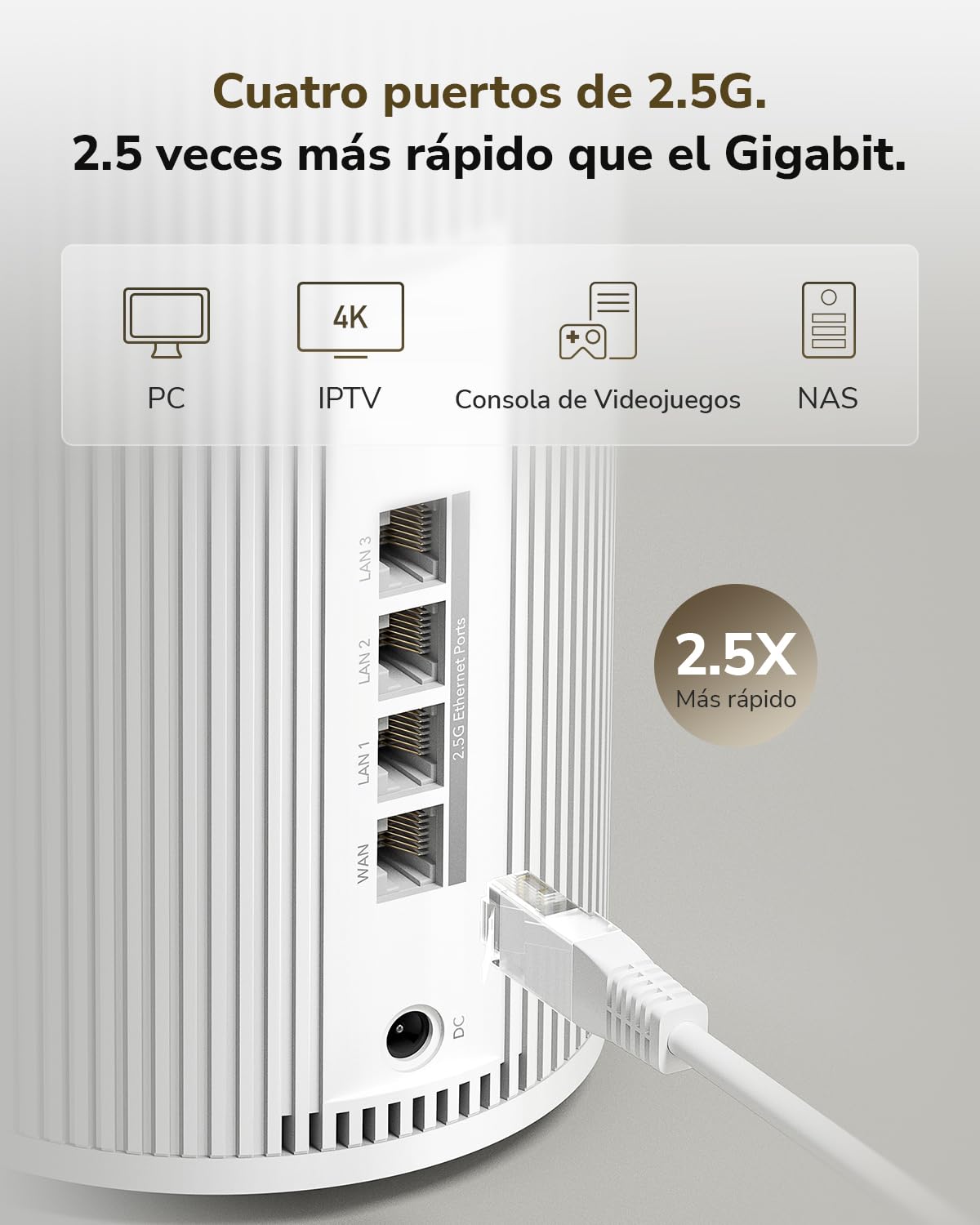 Cudy Tri-Band WiFi 7 BE11000 Sistema de malla 6 transmisiones 10 Gbps, 4 puertos 2.5G, MU-MIMO, Multi-VPN, Cudy APP, antenas inteligentes, M11000, paquete de 2