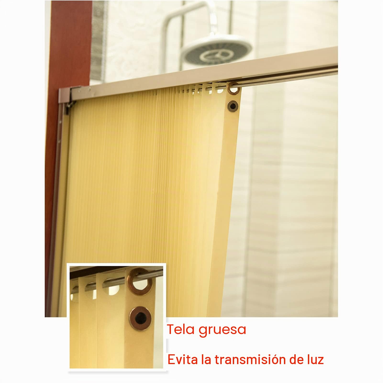 Mampara de ducha enrollable retráctil con marco de metal, 150 x 150 cm, lavable, a prueba de moho y resistentes, cortinas de baño invisibles para baño