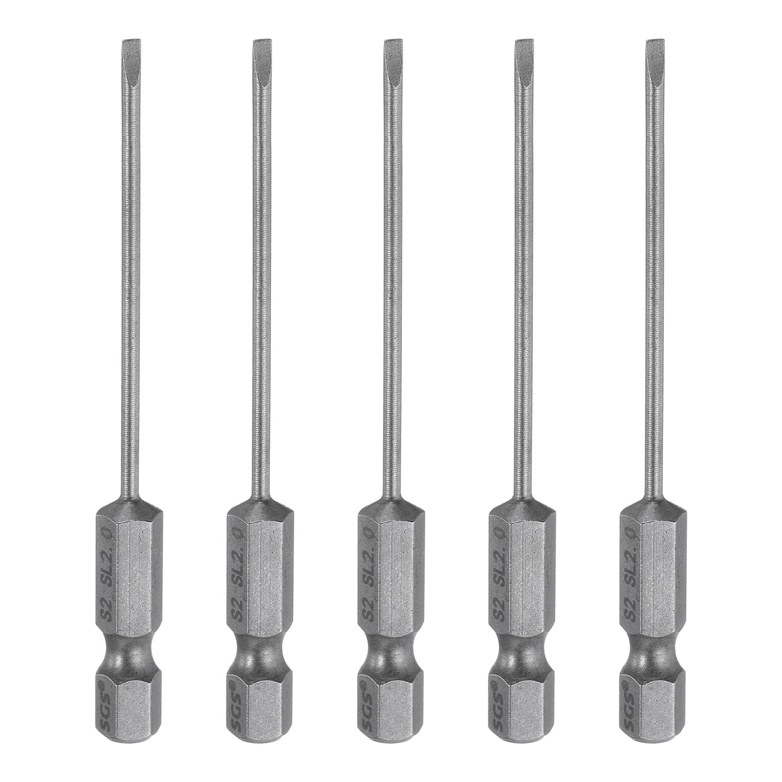 Schlitz-Schraubendreher-Bits 4 Mm – 5 Stück Mit Magnetischer Spitze, 75 Mm Lang, Für Luftschrauber & Bohrmaschine