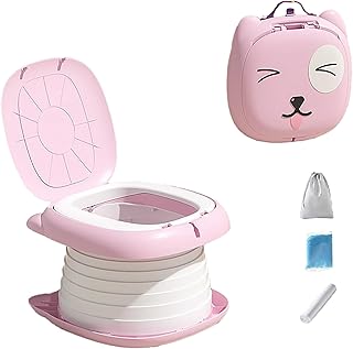Xiantian 3-in-1 Portable Potty for Toddlers - Foldable Training Toilet Seat, Carry Potty Chair - Pink