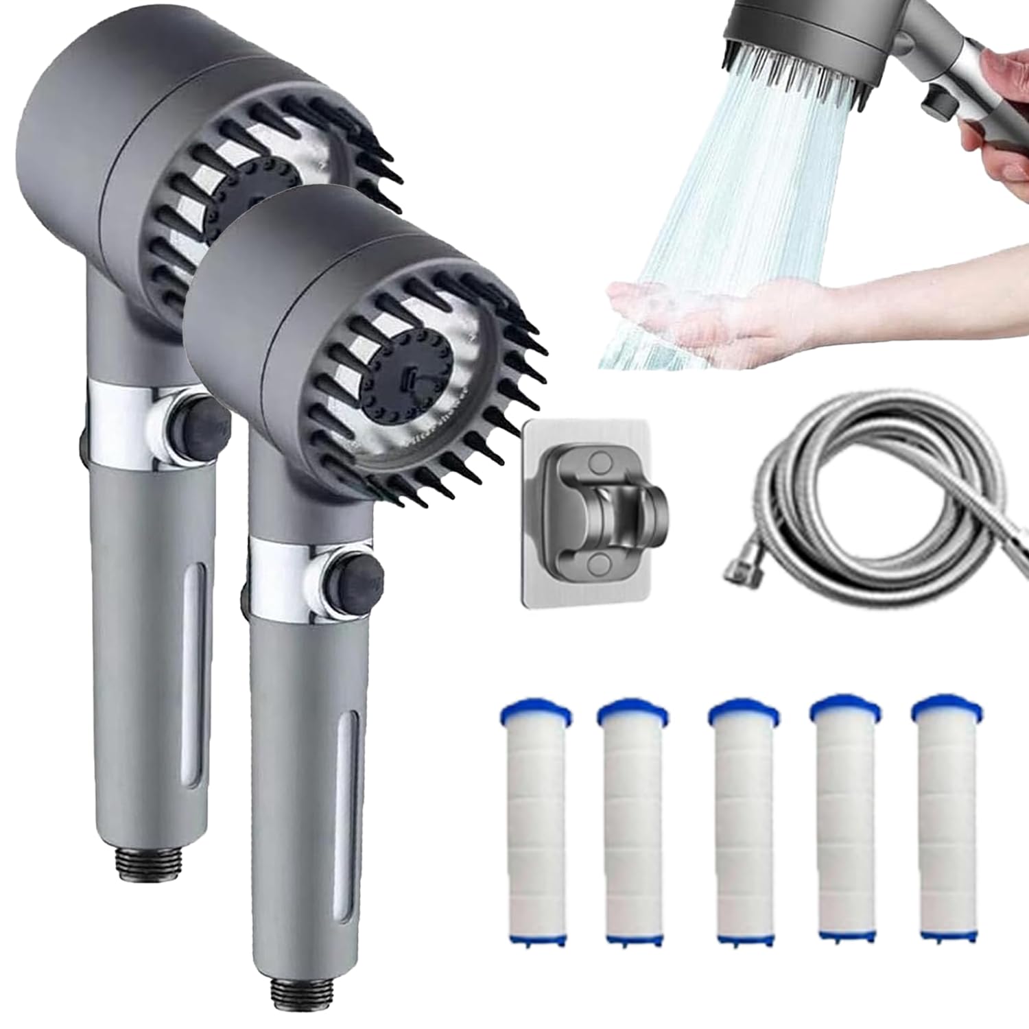 Duschkopf Adlox, Duschkopf Mit Filter und Handbrause (2Set)