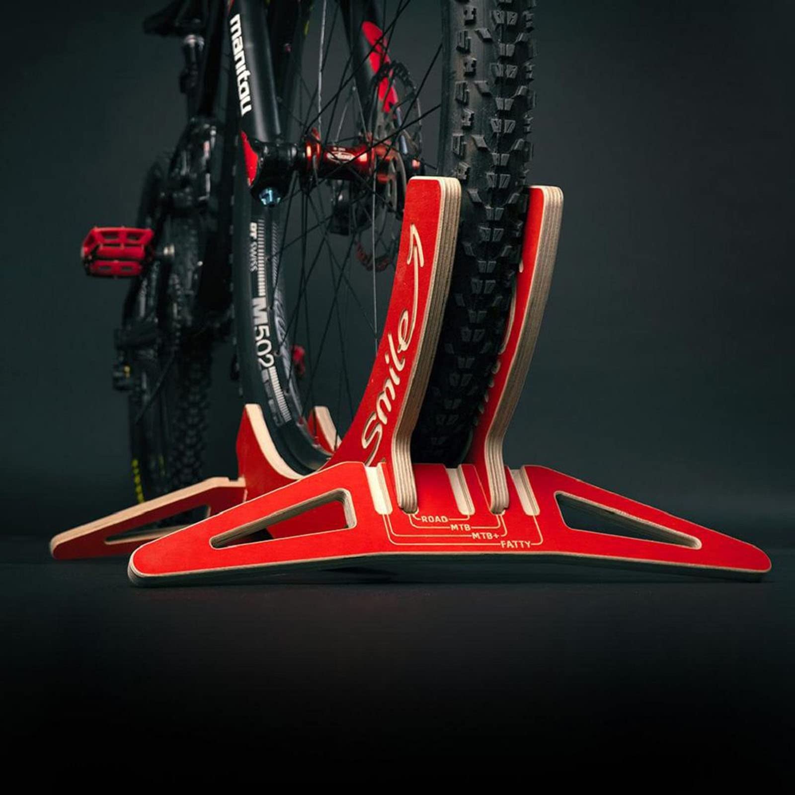 MTB HOPPER Smile – Universeller Fahrradständer für MTB, City, Rennräder oder Fatbikes – Stabiler Fahrradträger-Radhalter, Einheitsgröße, Schwarz