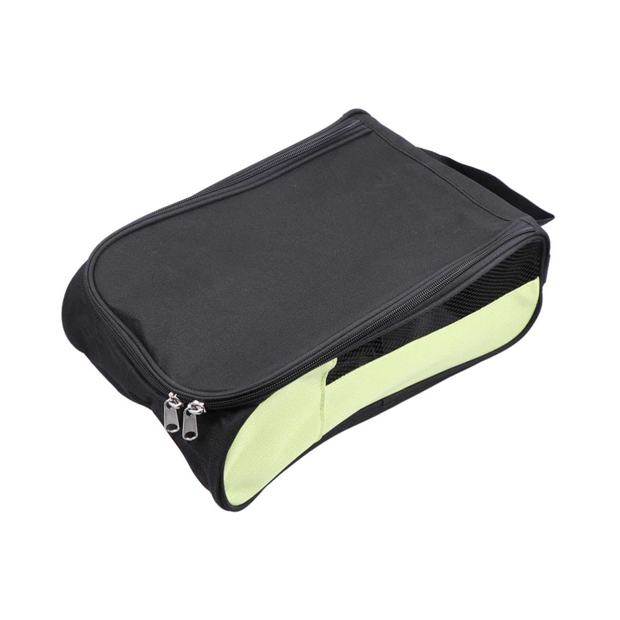 SUPVOX Sturdy Polyester Shoe Bag Ventilated Mesh for Golf Zippered Storage Case Prevents Scratching for Travel Outdoor Black Green