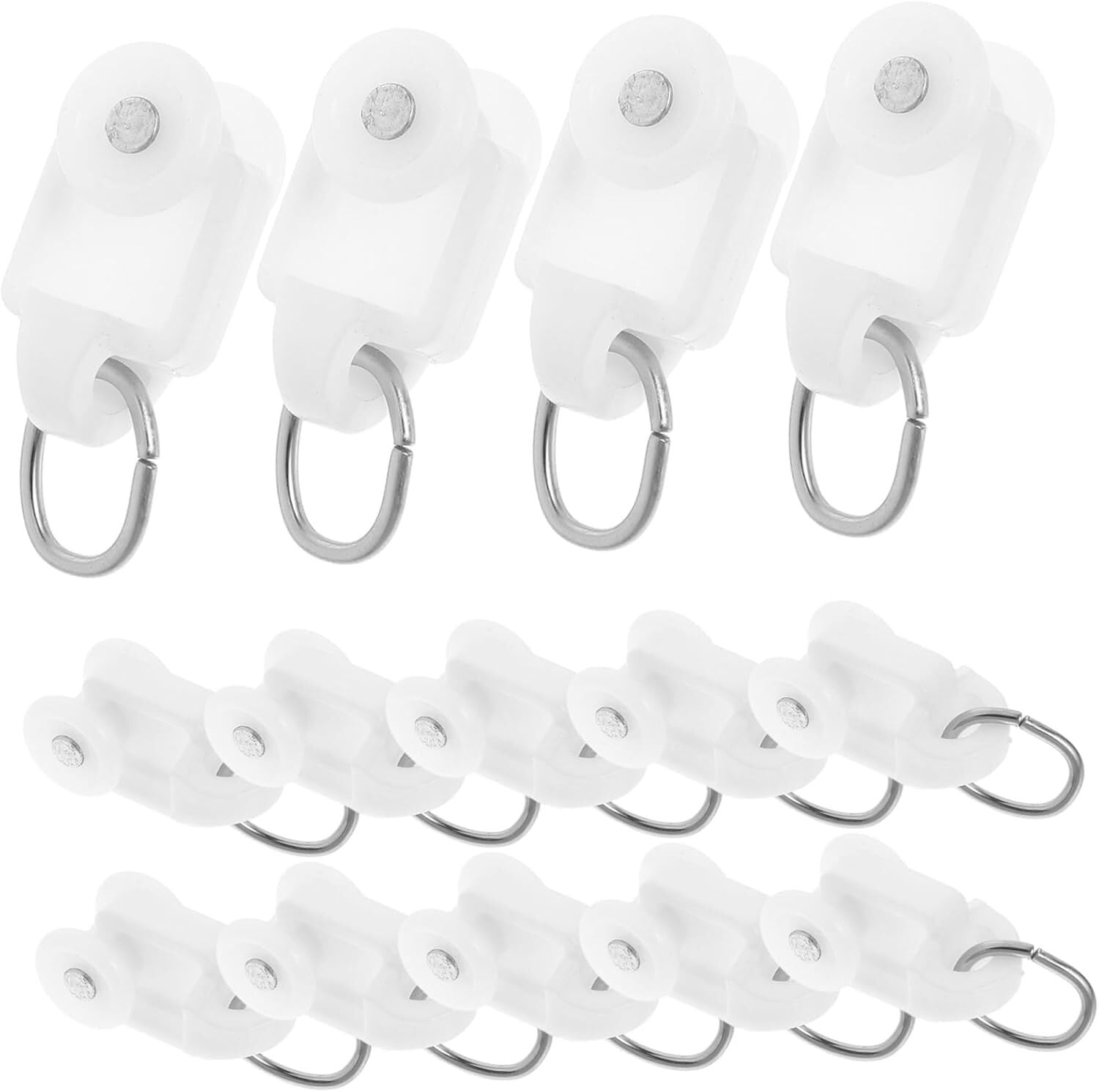 Curtain pulley, 50pcs Silent Curtain Roller Hook Track Accessories for Rail Easy to Install