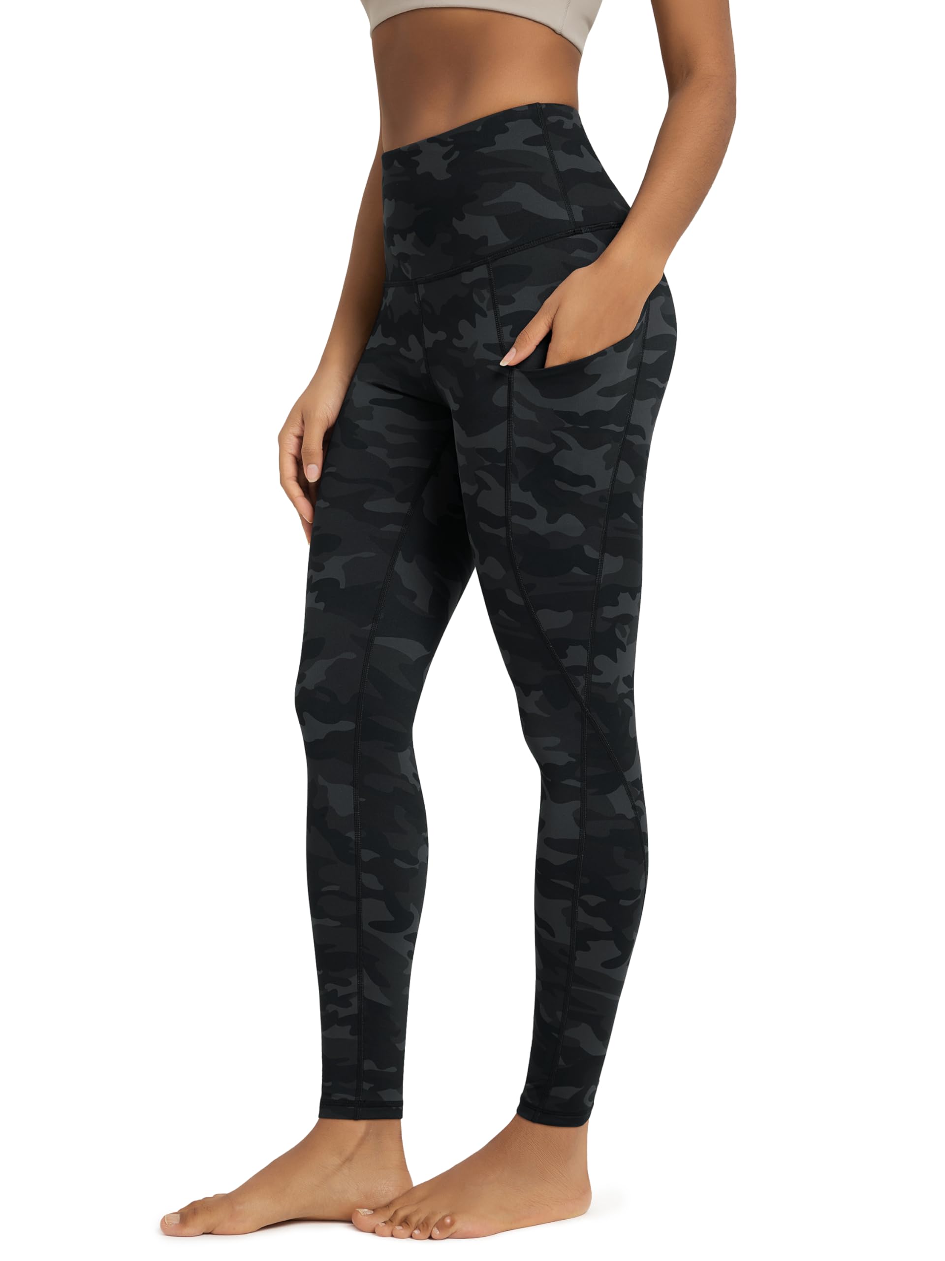 ODODOS Women's High Waisted Yoga Leggings with Pockets, Tummy Control Non See Through Workout Athletic Running Yoga Pants