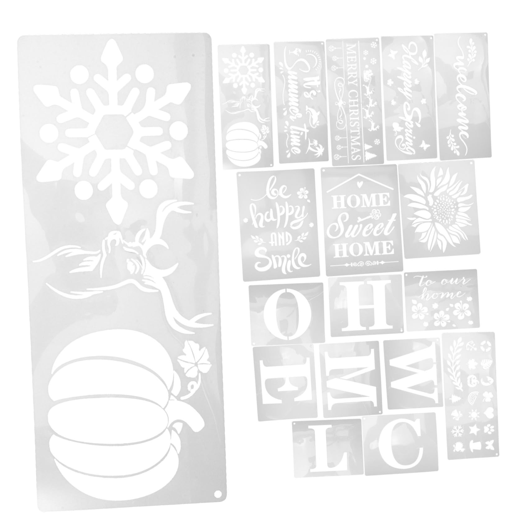 SHINEOFI 5 Series Cómodas Plantillas De Bienvenida Plantillas Decorativas De Bienvenida Artesanía Para Plantillas De Manualidades Plantillas Pintadas Dibujo La Mascota 26 Hojas*5