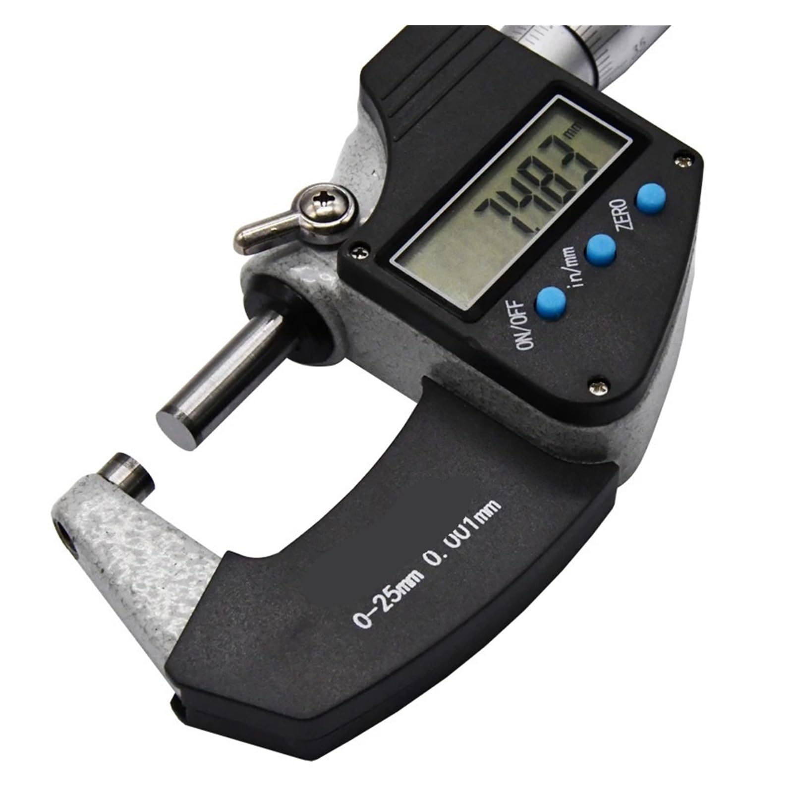 Lektronische Bügelmessschraube Elektronischer digitaler Mikrometer Außenmikrometer 0,001 MM Tiefenmesser 0-100 MM(50 75mm)
