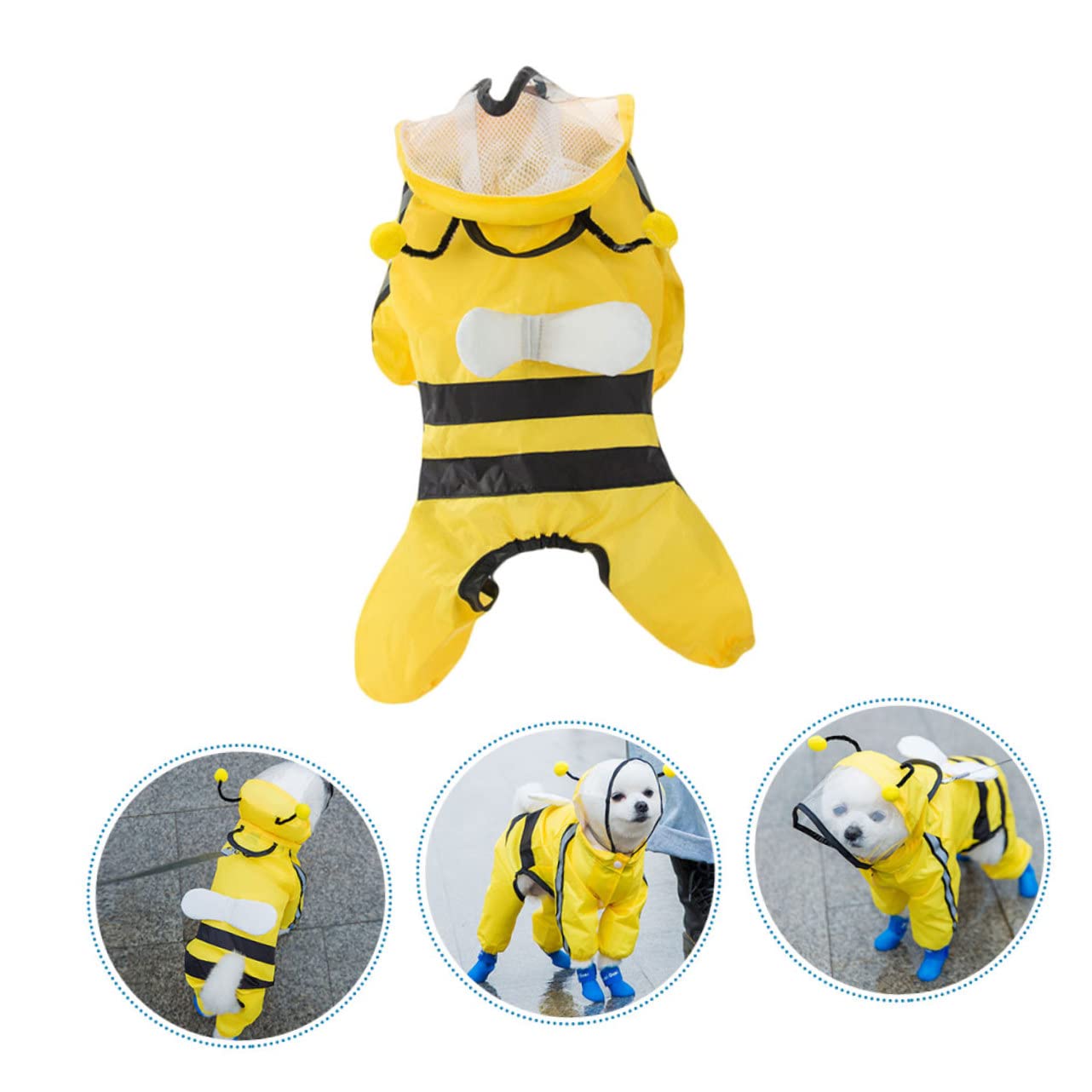 FOMIYES Lot De 3 Imperméables pour Animaux De Compagnie en Forme De Chien Résistants À Leau Et Faciles À Porter Accessoire De Collier
