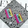 80s Neon Earrings for Women Cassette Tape Earrings Acrylic Drop Earring Retro Radio Dangle Earrings for 80's 90's Outfit Party Halloween Costume 80s Accessories for Women Neon Jewelry-Tape 1pcs #2