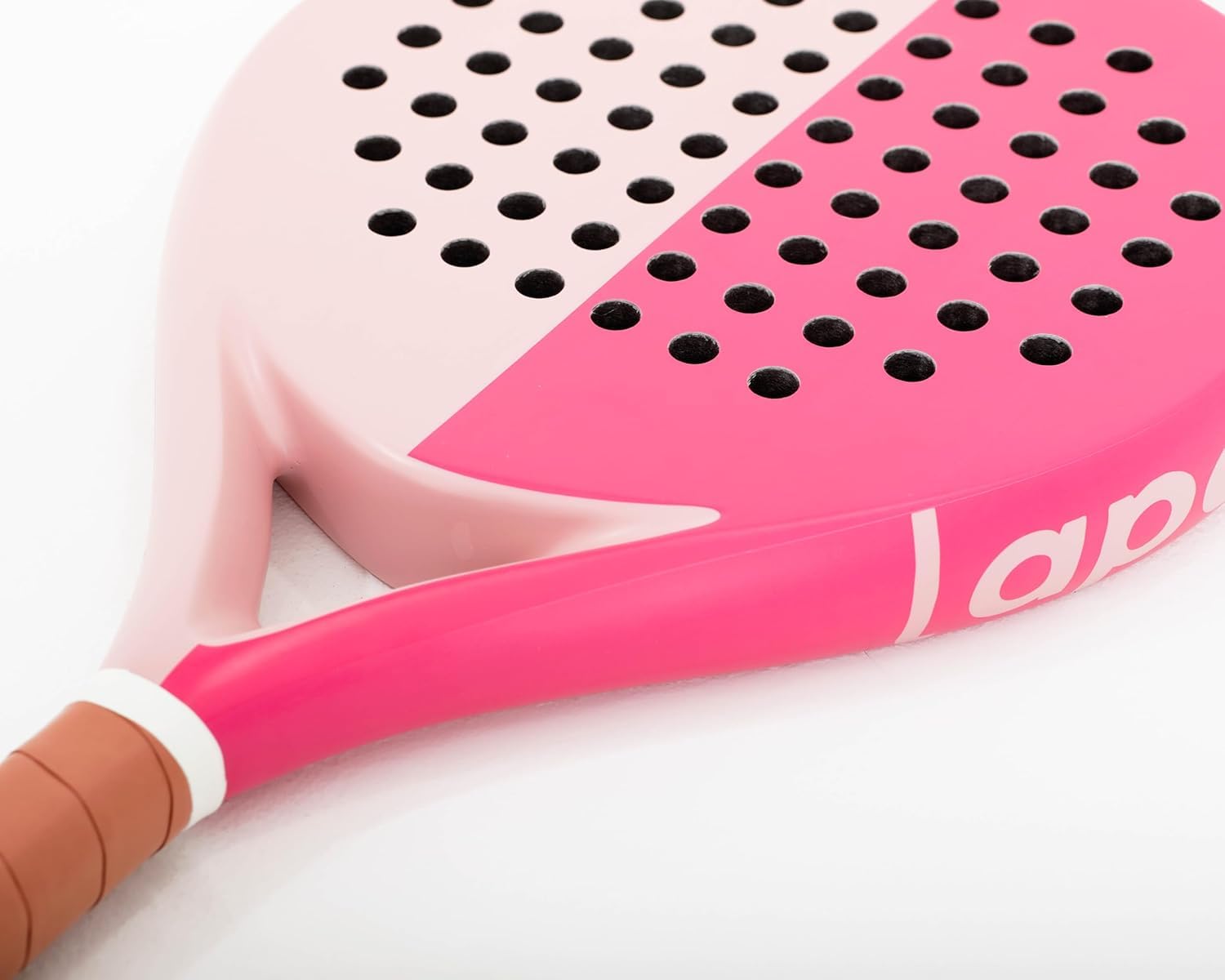 LAPAT - Pala Padel con Superficie de Carbono y Fibra de Vidrio - Raqueta Padel EVA-17 de 360 Gr. Rosa Miami - Palas de Padel con Potencia y Control Equilibrados y Mango Antisudor