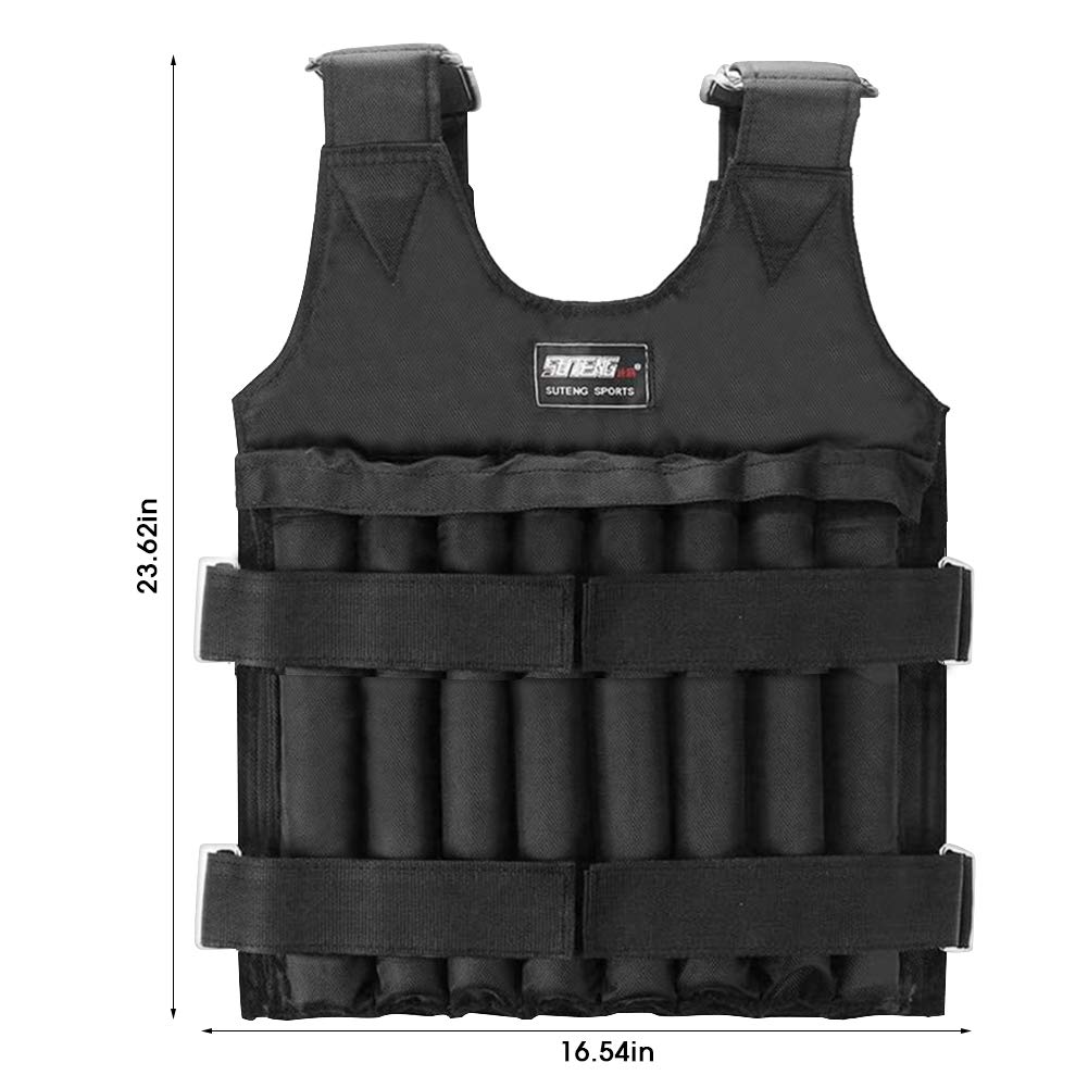 Gilet Di Peso Giacca Da Corsa Ponderata Regolabile Per Perdita Di Peso Palestra Allenamento Di Forza Fitness Carico Massimo 20 Kg 50 Kg (20KG)