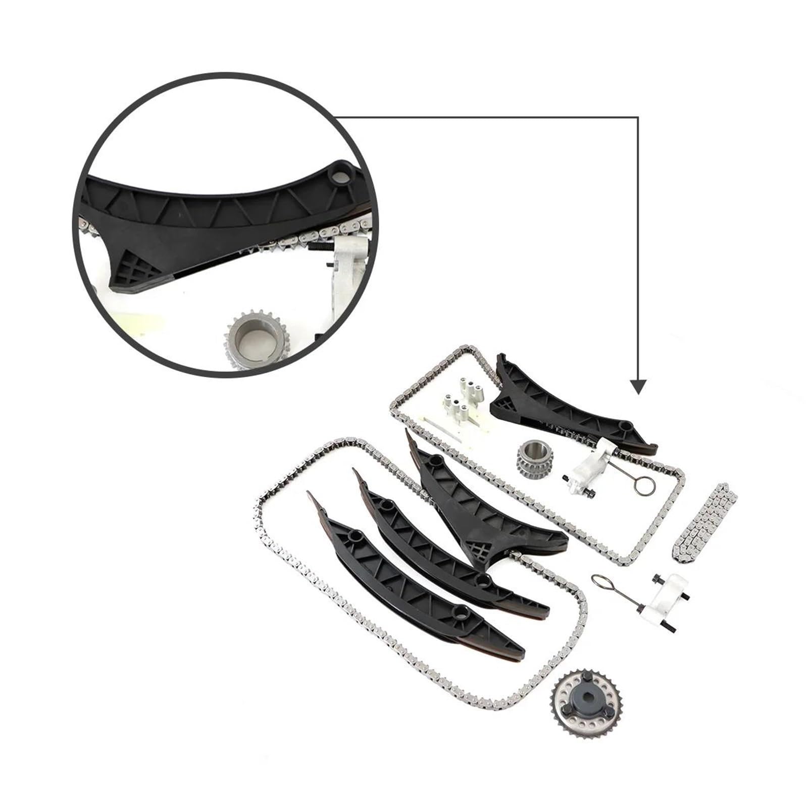 Kit De Cadena Distribución N63 Y Piñón Árbol Levas Motores Para ALPINA B7 N63B V8 4.0L .4L N63B40A Para 550, 650, 750, X5 X6 Piñón cadena