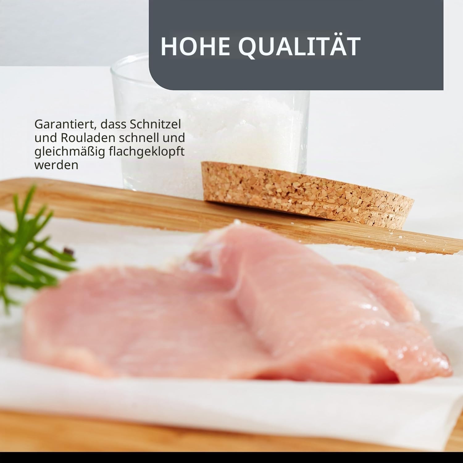 GEFU Fleischplattierer Tenera - Fleischklopfer aus Edelstahl für Schnitzel