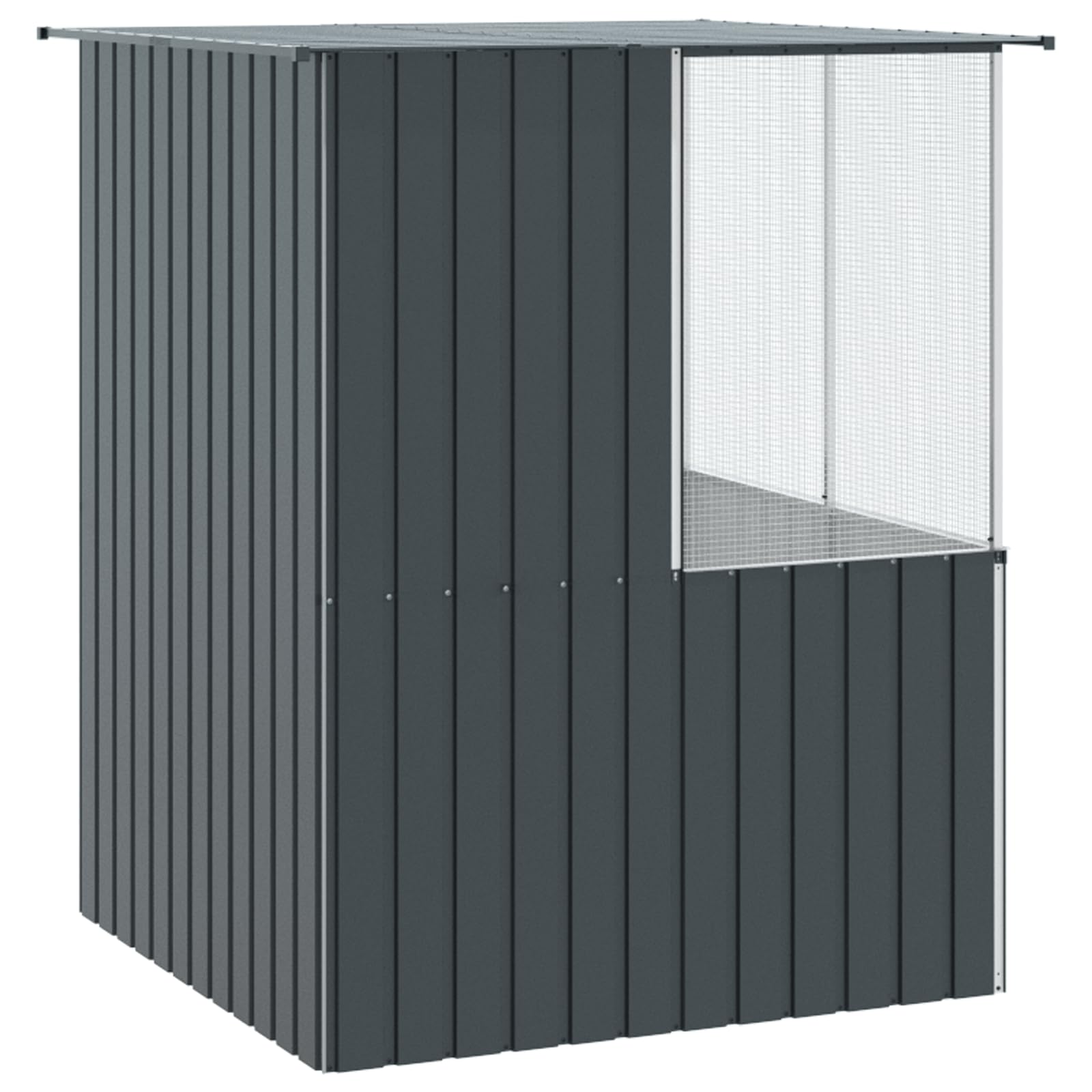 SKM Vogelkäfig Anthrazit 215x78x200 cm Verzinkter Stahl,Tier- & Haustierbedarf,Haustierbedarf,Vogelbedarf,Vogelkäfige & -ständer,Grau,61.8KG,3325168