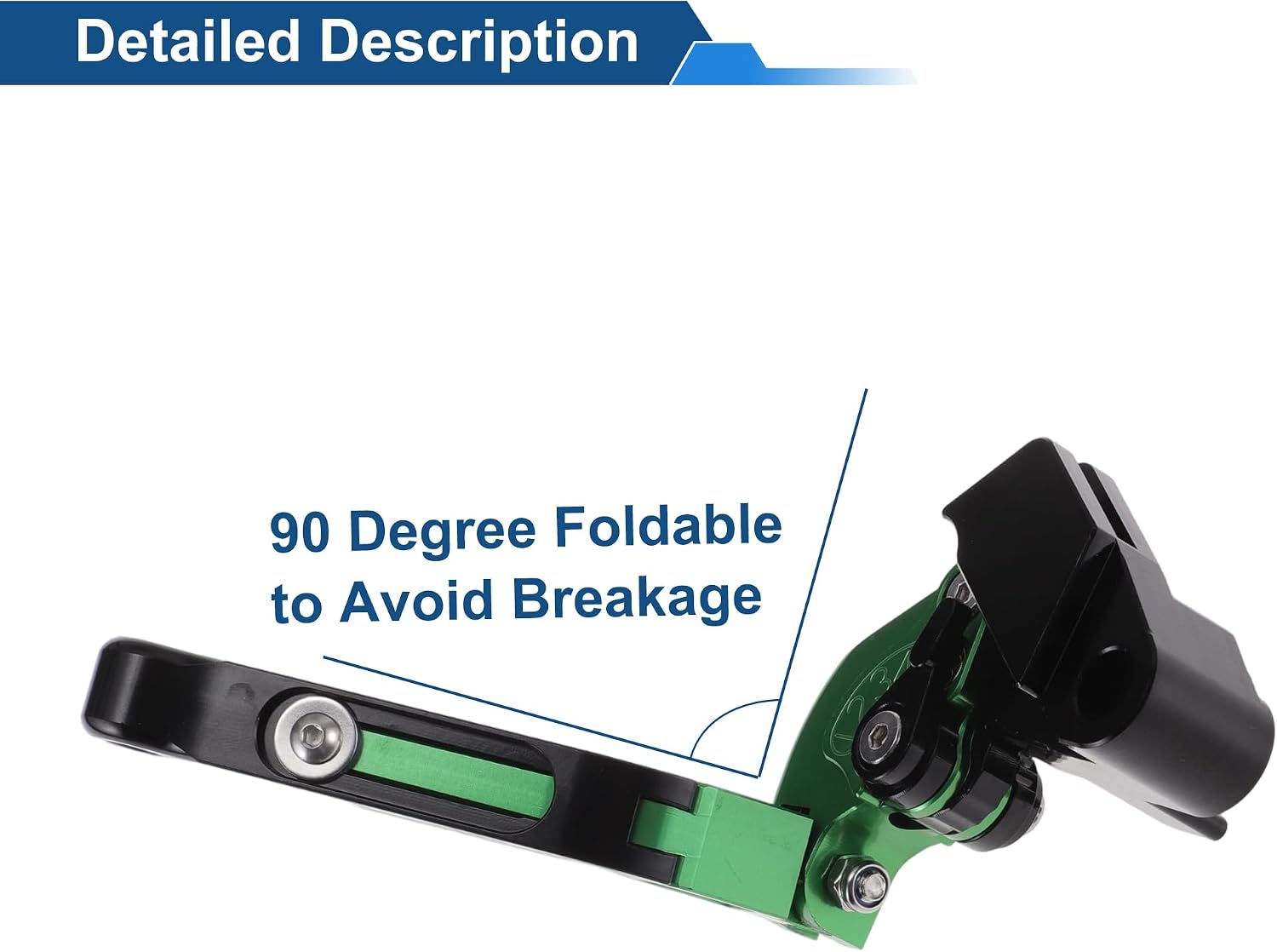 Short/Long Brake Clutch Levers for Kawasaki ZX6R 2019-2025 Adjustable Motorcycle Handlebar Brake Lever Aluminum Alloy Green Handle Black End 1 Pair
