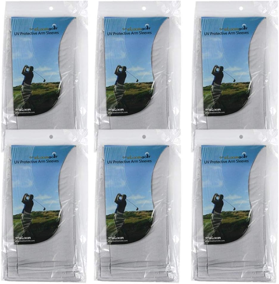 The Elixir Compression Arm Sleeve (Full Length) UV Protective Anti-Slip Arm Cover (Pack of 6 Pairs)