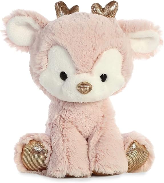 AURORA, 99068, Glitzy Tots Reindeer, 8In, Soft Toy, Pink