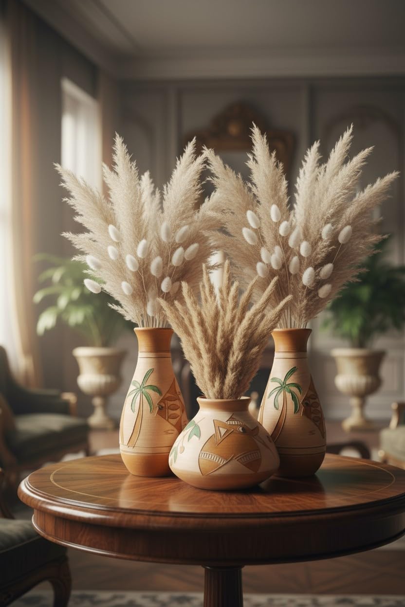 Pack of 3 Terracotta Flower Vases for Home Decor | Handmade Eco-Friendly Clay Decorative Item for Living Room, Table & Office | Award-Winning Artisan Made for Diwali & Housewarming-picture-42