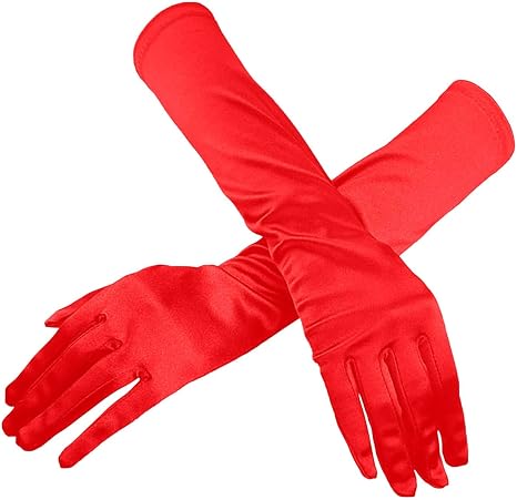 Amazon.com: Guantes largos para mujer, disfraz de novia, boda, fiesta,  elegante, de satén, ópera, noche, graduación, longitud del codo, guantes de  baile de los años 20 : Deportes y Actividades al Aire
