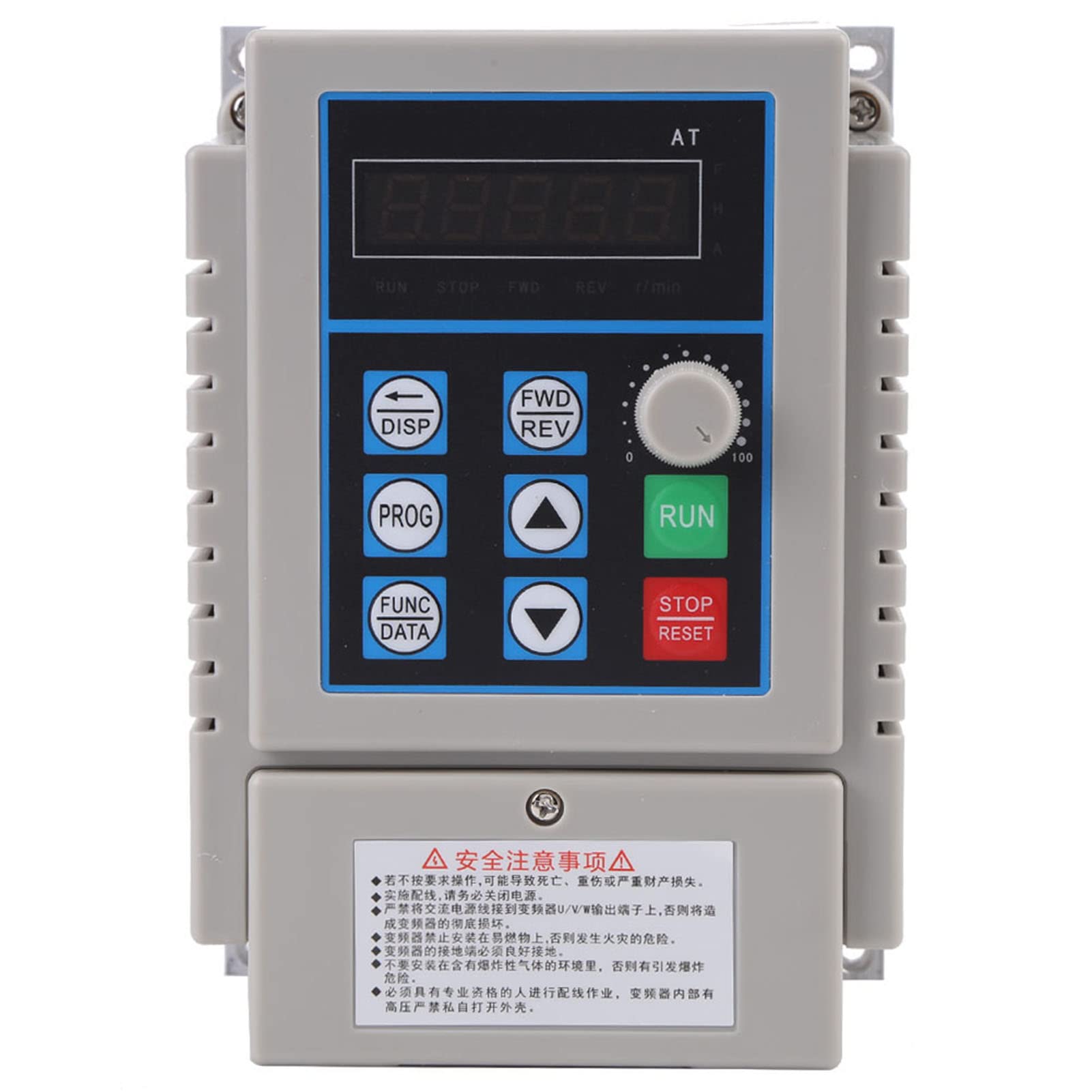 VFD 0.45KW, Variador de Frecuencia, Convertidor Inversor de Accionamiento de Motor VFD de 220 VCA Controlador de Velocidad VFD para Motor de CA Monofásico (entrada Monofásica,