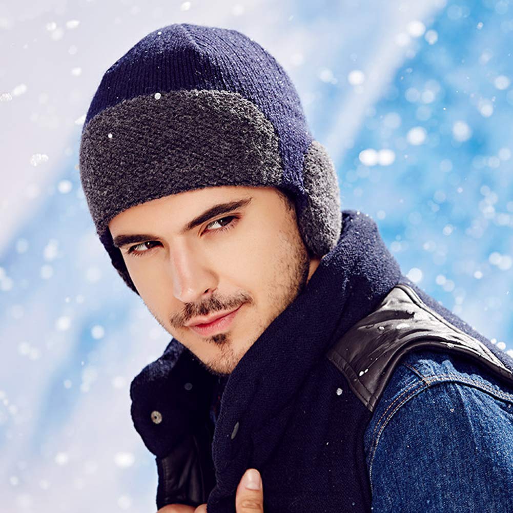 Bonnet Beanie Chaud en Maille Fine Toute Douce,Bonnet Chapeau Hiver pour Hommes Femmes