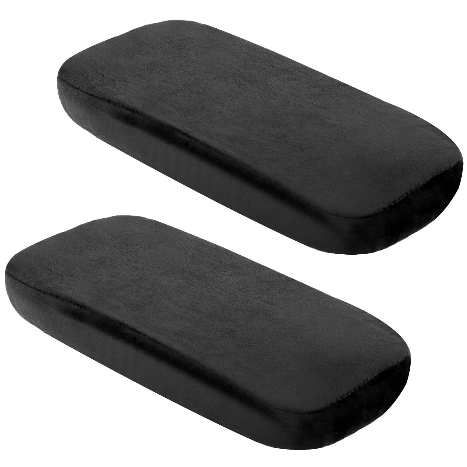 QWORK® Set of 2 Ergonomic Memory Foam Office Chair Armrest Pads, 10'' x 5'' x 1'' - Comfy Gaming Chair Arm Rest Covers for Elbows & Forearms Pressure Relief