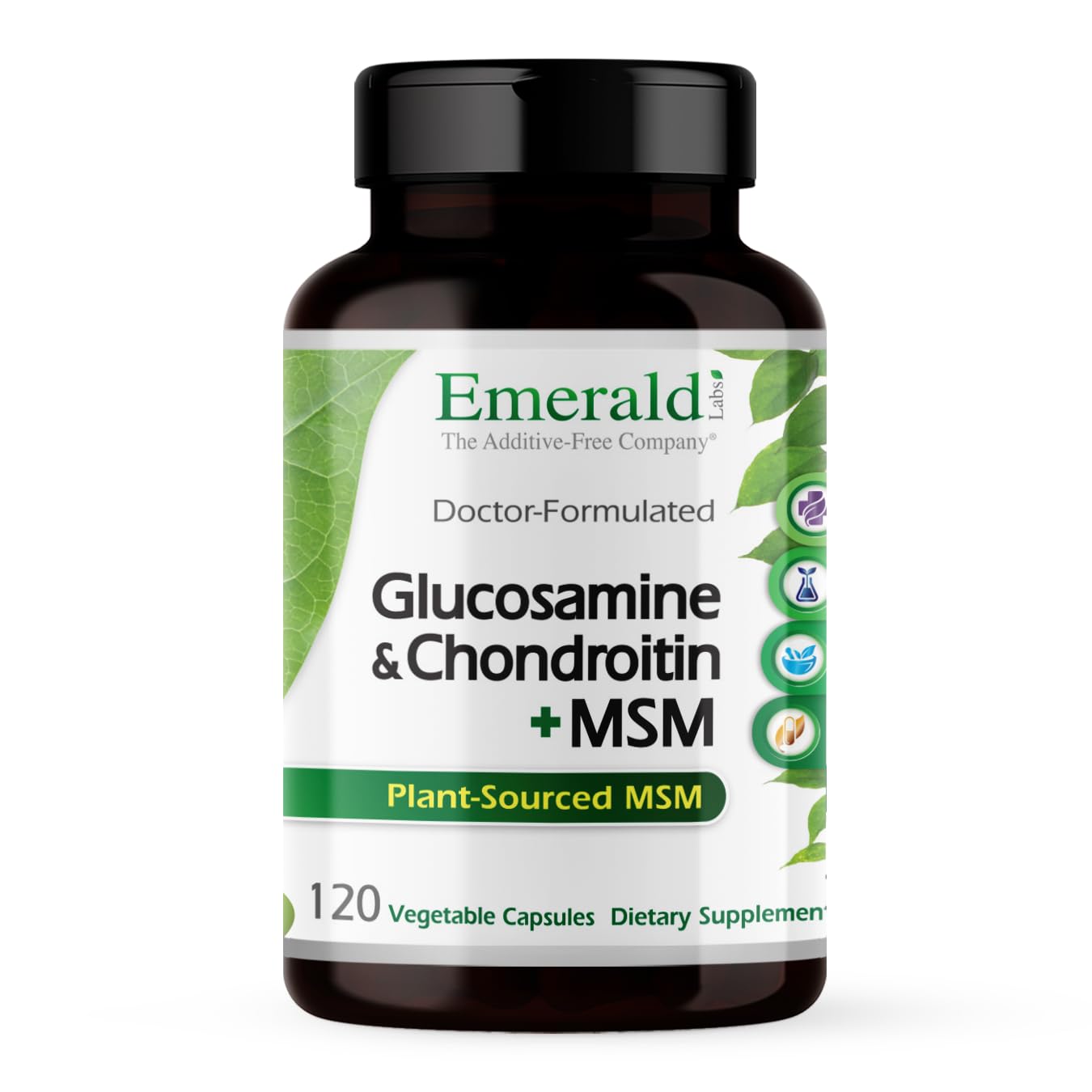 Emerald Labs Glucosamine & Chondroitin with MSM, 120 Capsules (30 Servings)