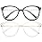 Gaoye Blue Light Blocking Glasses Women/Men, Fashion Cat Eye Fake Eyeglasses UV Ray Filter Computer Gaming Glasses (Black+Transparent)