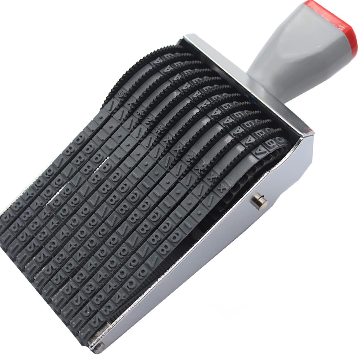 Rubber Numbering Stamp, Multi-Function Changeable Alphabet A-Z, Number 0-9 & Symbol -Personalized DIY Suitable for Date, Business, Office Supplies (11-Digit)