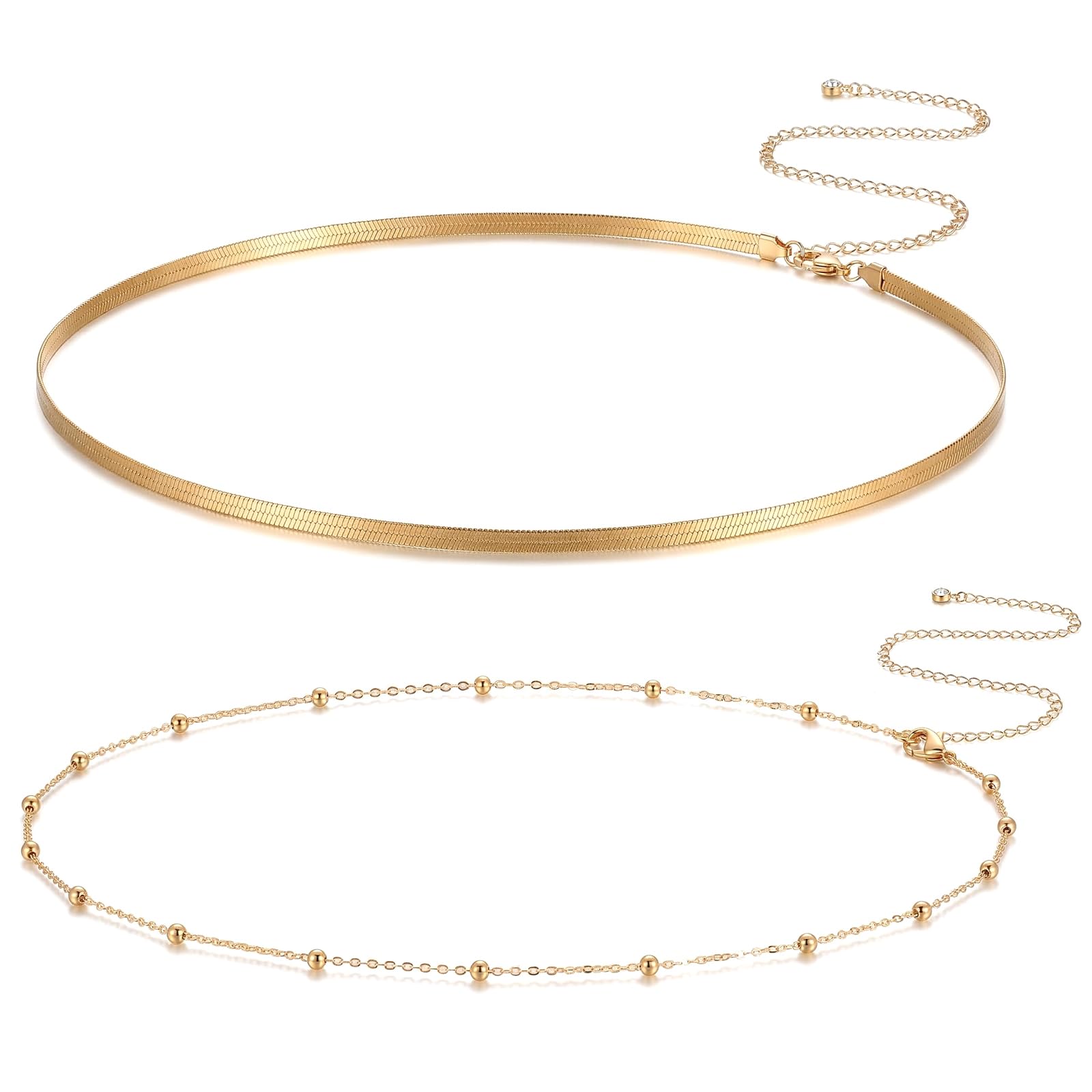 1 Stück Waist Chain Gold, 14K Vergoldete Bauchkette, Verstellbare Belly Chain Mit Waist Beads, Boho Taillenkette für Frauen und Mädchen zum Tragen Bikinis Kleider