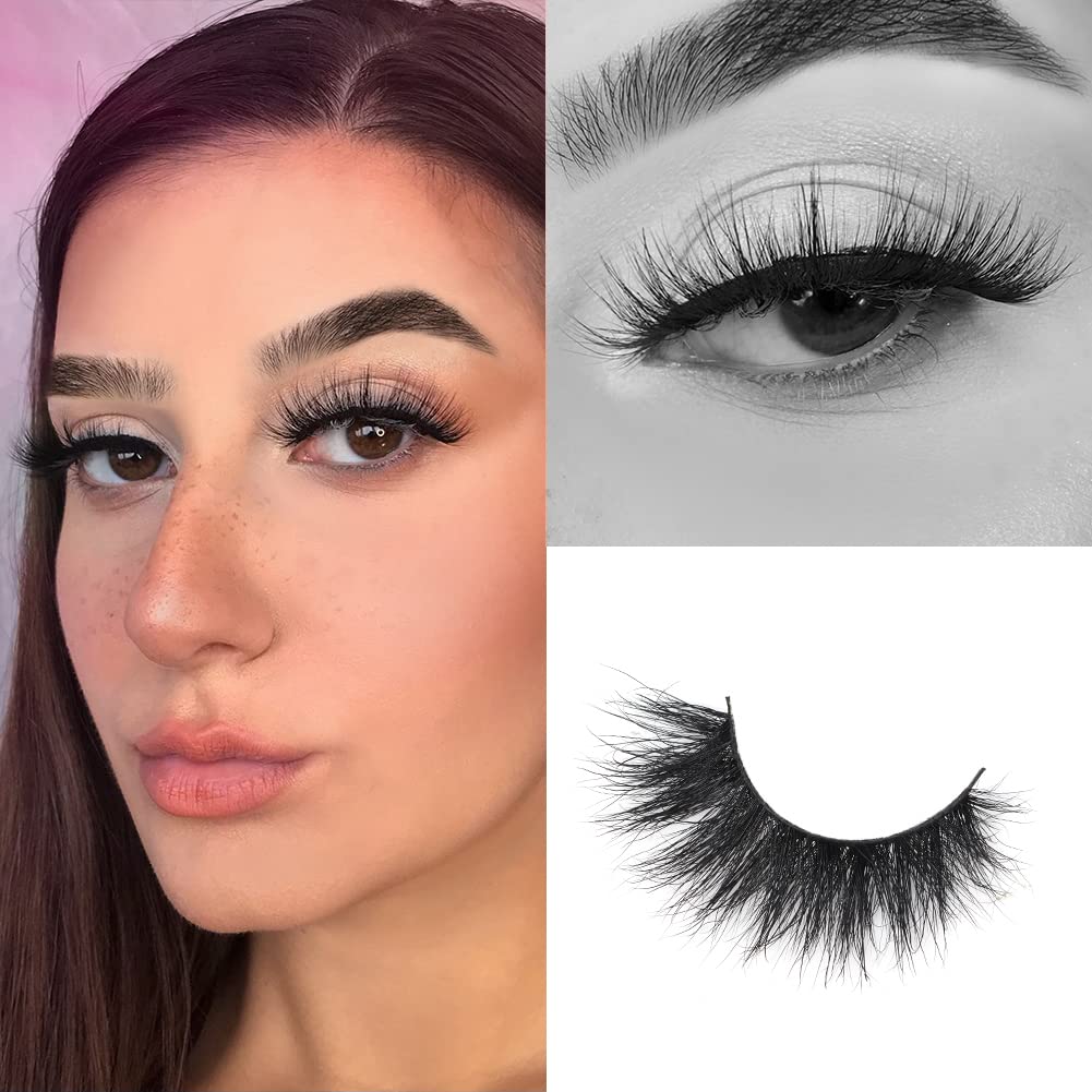Arison 3D Eyelashes Natural Look False Fake Lashes Wispy Mink Lashes Fluffy Bulk Pack Real Long Strip Eyelashes for Women