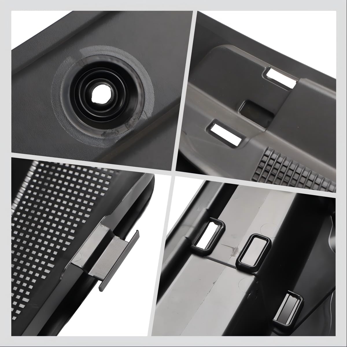 Front Windshield Wiper Cowl Grille Insert Assembly Compatible with 2016-2022 Jeep Grand Cherokee Front Upper Cowl Panel Deflector Replace 55112951AC 55112952AC