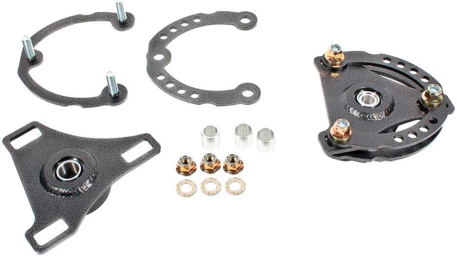BMR SUSPENSION Caster/Camber Plates, Independent Caster/Camber Adjustment, Aluminum