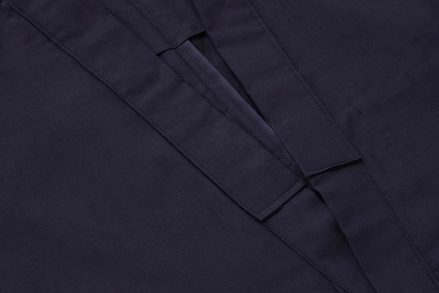 Mens Solid Navy Yukata, Lightweight Summer Robe, 100% Cotton, Made in Japan