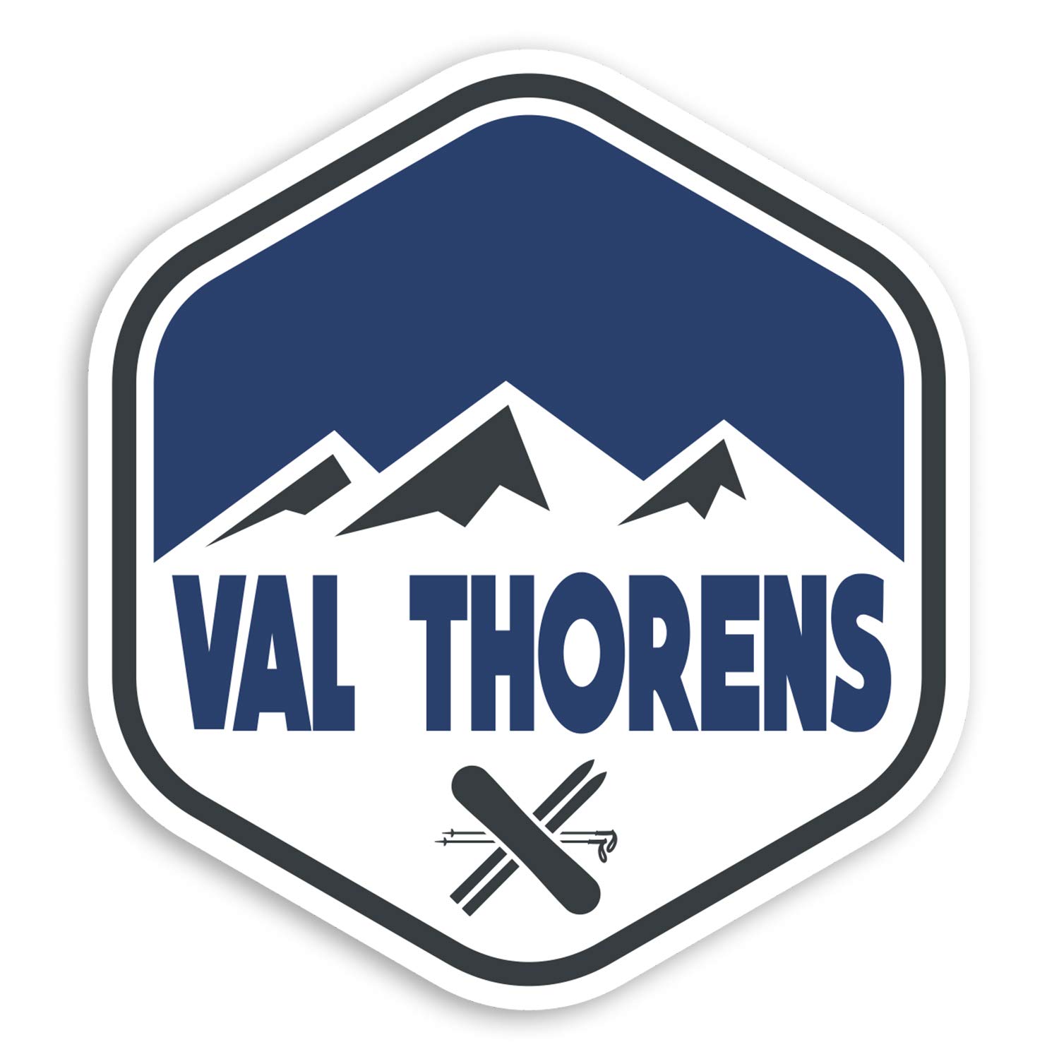 Destination Vinyl Ltd Multi 2 X 10Cm Val Thorens France Vinyl Stickers Ski Snowboard Luggage Sticker #31238 (10Cm Tall)