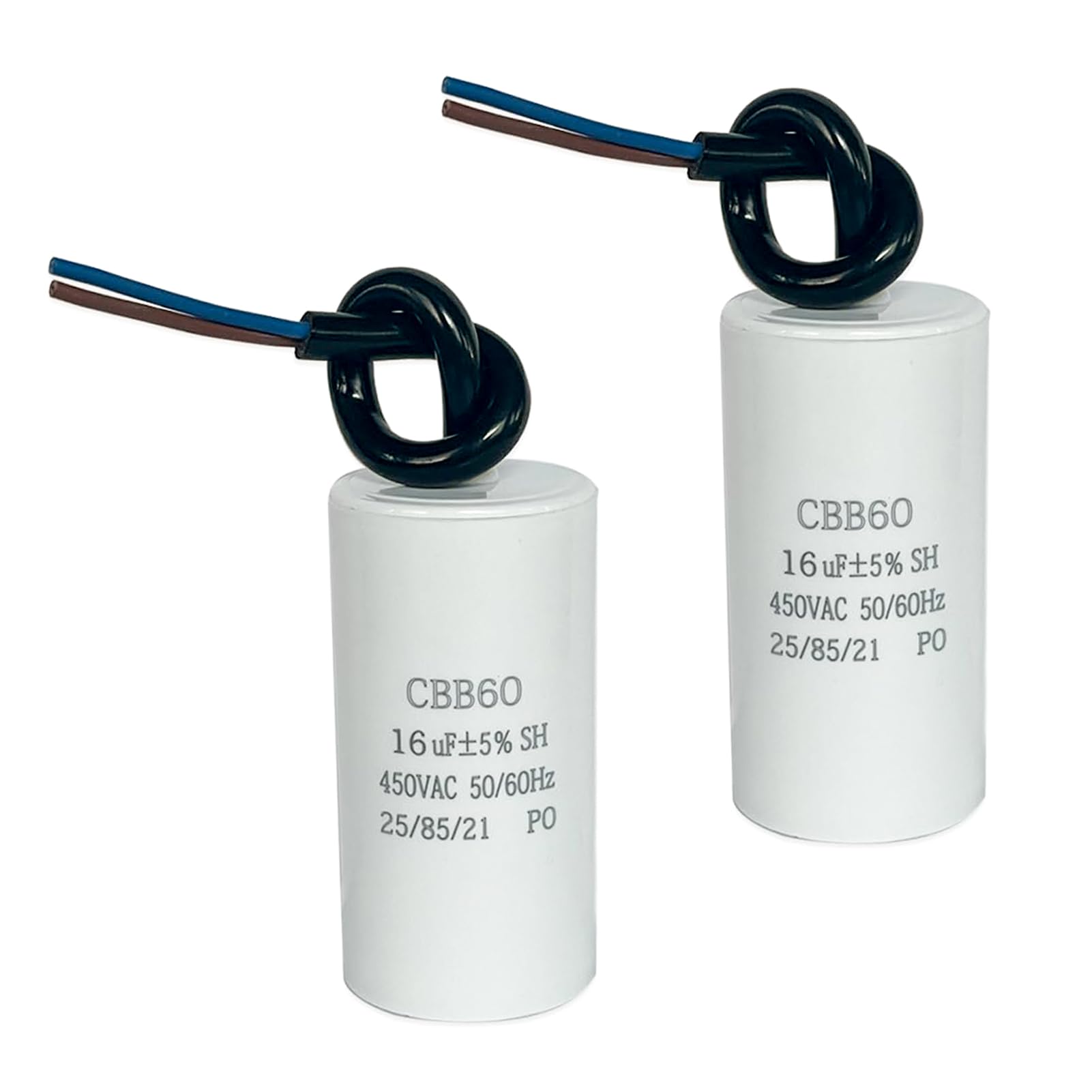 CBB60 Condensador de Arranque 16uF 450VAC 50/60Hz para Motor Eléctrico Electrodomésticos Lavadora