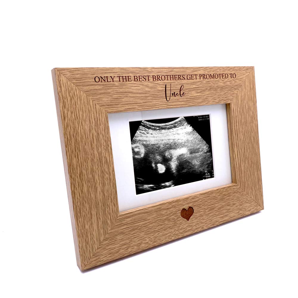 Ukgiftstoreonline Brown The Best Brothers Get Promoted To Uncle Baby Scan Frame