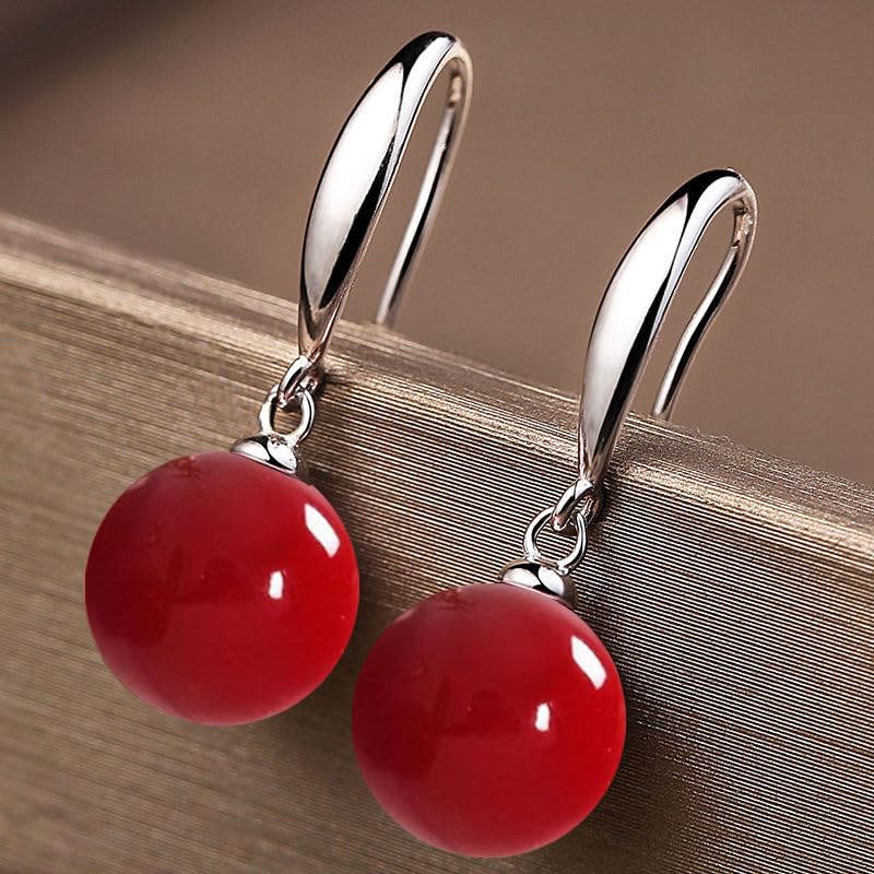 10mm Ocean Pearl Dangle Earrings Natural Shell Beads Drop Earrings Fashion Jewelry for Women2