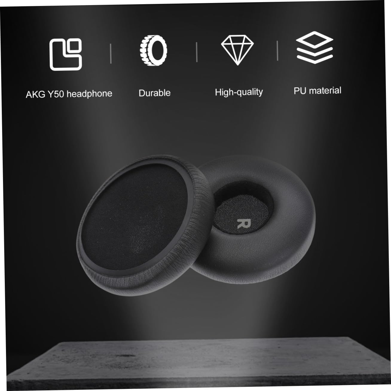 jojofuny 3pièces Coussinets De Remplacement PU pour Casque Confort Optimal Couleur Noire pour Améliorer La Performance Audio