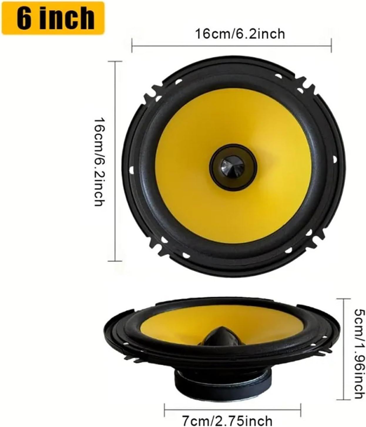 2PCS 6 Inch Car Speakers 600W 4-Way Universal Automotive Audio Music Stereo Subwoofer Magnetic Car HiFi Coaxial Speaker