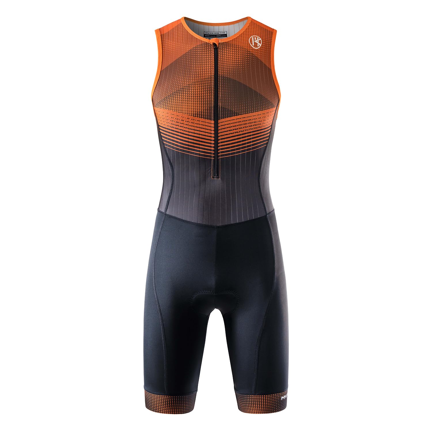 MY KILOMETRE Traje de Triatlón para Hombre Sin Mangas - Trisuit Transpirable y de Secado Rápido con Bolsillo Trasero para Competición y Entrenamiento UPF 50+