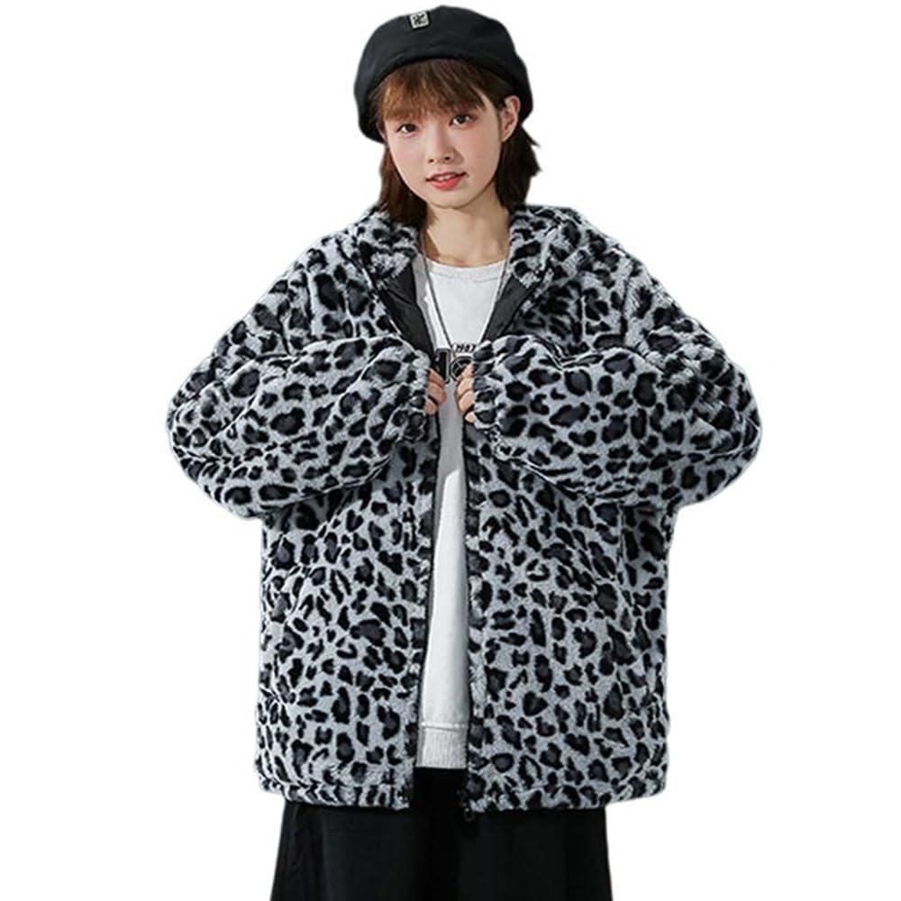 Amazon.co.jp: ヒョウ柄 レオパード ボア ジャケット メンズ