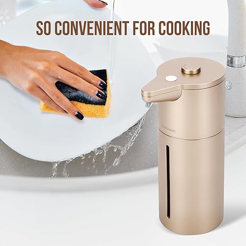 Miniatura 5 de Dispensador automático de jabón sin contacto, cocina y baño, manos libres, volumen ajustable, batería de larga duración, compatible con jabón grueso