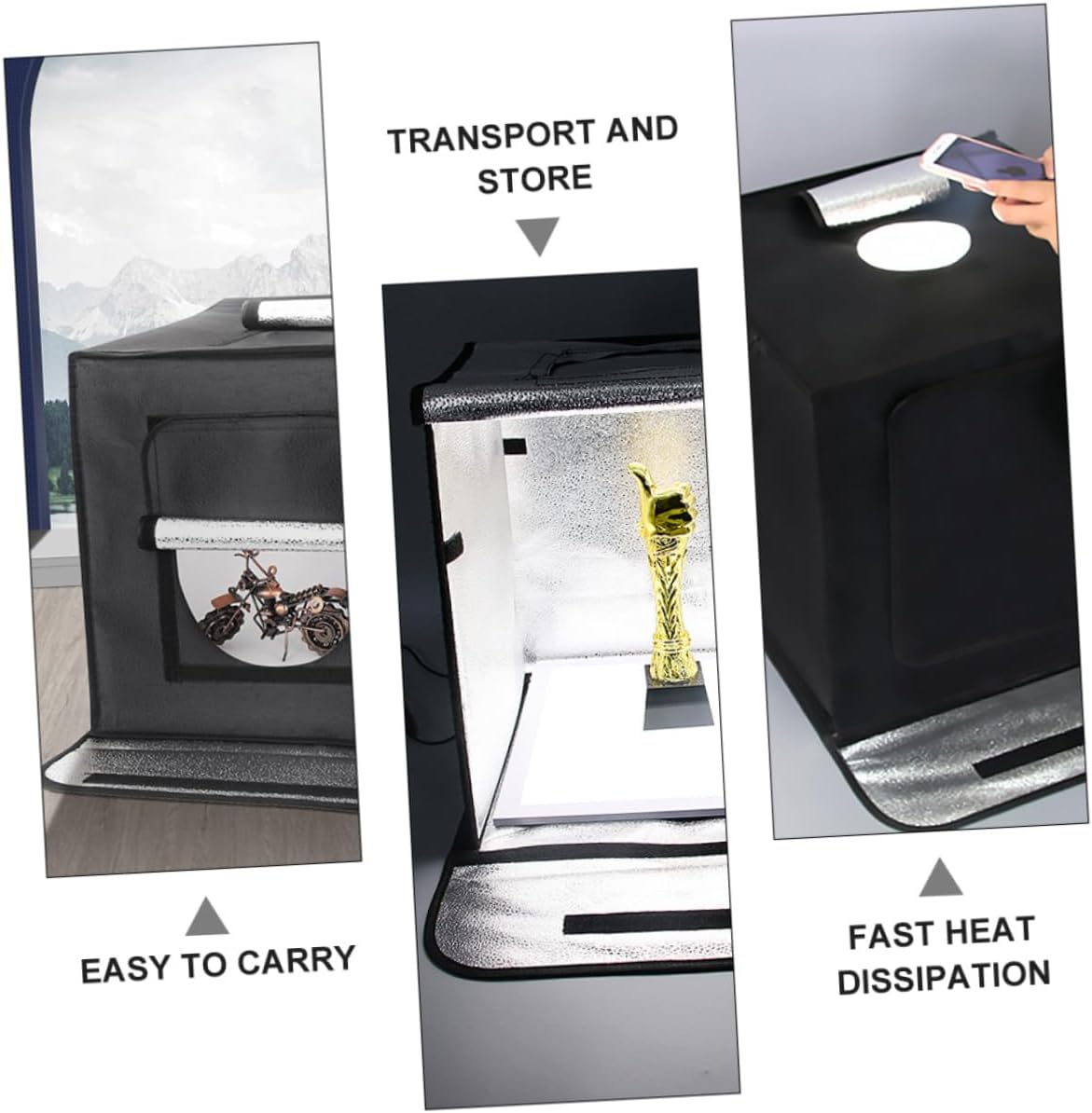 1pc Portable Photo Box Lighting Cube Tent Soft Kit for Product Photography Easy Setup Design for Jewelry and Items